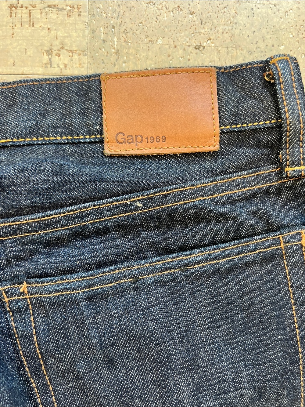 Gap 1969 Kaihara Japanese Selvedge Denim Jeans Straight 32x30 Dark Wash - Picture 7 of 14